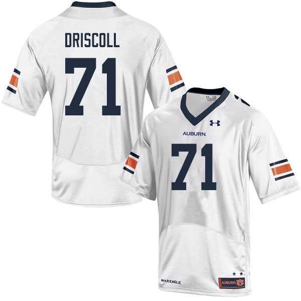 Auburn Tigers Men's Jack Driscoll #71 White Under Armour Stitched College 2019 NCAA Authentic Football Jersey RGR8274BN